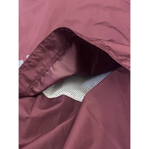 Vintage Adidas Windbreaker Jacket Mens Medium Maroon Hood Pullover Vented - Picture 8 of 8